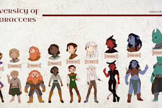 draw your dnd characters in simple settings, comedic moments and more