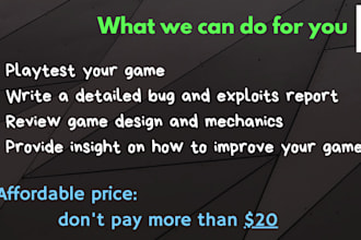 do an advanced test and review of your games