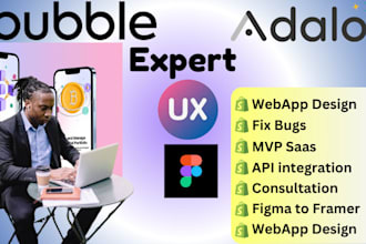 bubble developer bubble saas adalo flutterflow framer webflow 20 testers