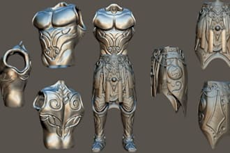 design 3d armor full knight armor antique glove wearable cosplay for 3d printing