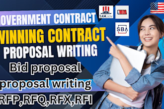 rfp, rfq, bid proposal mbe wbe sba sam gov business plan for government contract