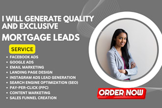 generate quality mortgage leads via facebook ads mortgage landing page, website