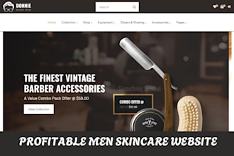 design men grooming website shaving cream beard oils men skincare shopify store