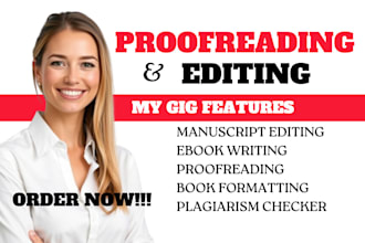proofread, edit, rewrite, plagiarism check and format manuscript for KDP