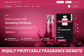 design fragrance website perfume essential oil colognes diffuser ecommerce store