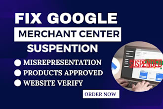 fix google merchant center issue suspensions, misrepresentation, gmc