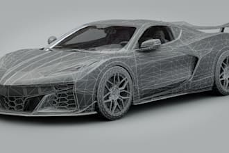 remesh 3d exterior car,3d automotive car,3d car modeling for printing, sport car