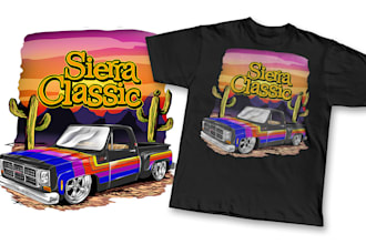 design car illustration automotive for t shirt merchandise