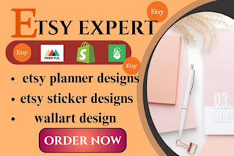 design etsy digital products, etsy planner designs, etsy