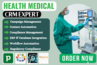 setup medical healthcare zoho keap pipedrive veeva bestnotes pega drchrono crm