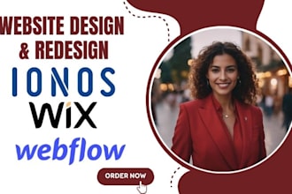 design and redesign ionos webflow wix website