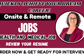 search and apply medical, healthcare jobs, onsite remote jobs, reverse recruiter