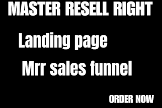 do landing page popo form for master resell rights
