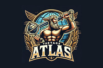 design unique vintage atlas logo with new concepts