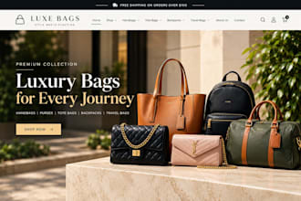design bag shopify handbag purse store backpack totebag travel bag website