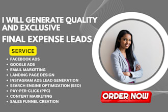 generate final expense leads via facebook ads final expense landing page website