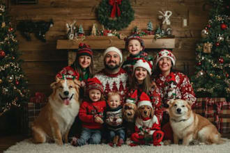 make a stunning christmas family portrait