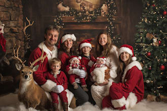 made an amazing christmas family portrait