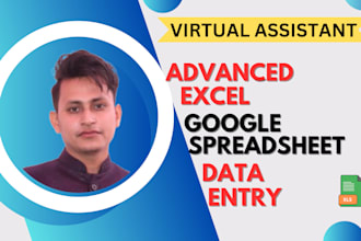 do data entry, advanced excel, google sheets, pivot table
