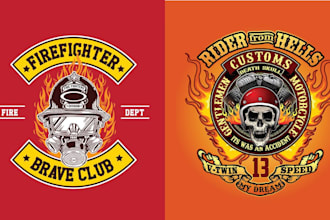 make custom skull fire or firefighter logo