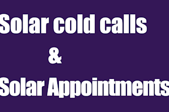 provide qualified solar and roofing appointments with cold calling