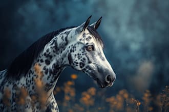 make realistic digital pet portrait dog, cat, horse