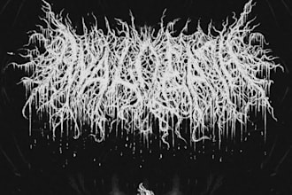 design you a brutal death metal, slamming, deathcore logo