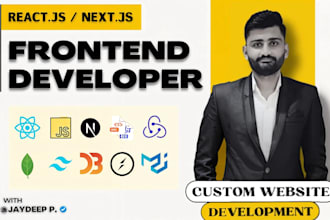 do web development as front end web developer using react , next and typescript
