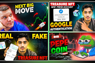 crypto thumbnail design or gaming thumbnail design