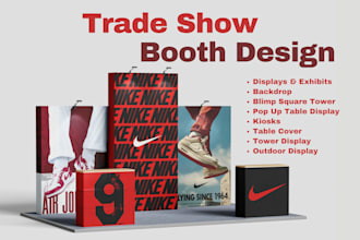 design custom trade show booth and backdrop for your exhibition