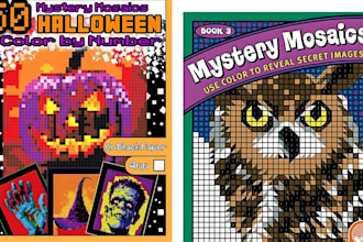create mystic mosaic by number of color book for adult and kids