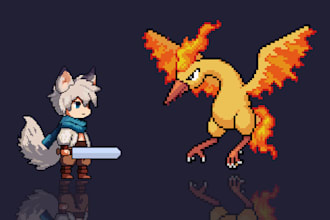 create 2d pixel art sprite, sprite sheet, game asset, retro art, pixel tilesets