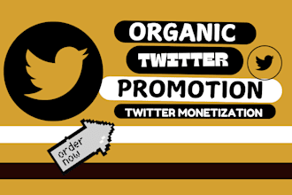 do x twitter promotion manually for real, organic followers growth