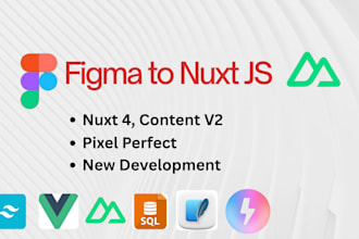 convert figma to nuxt js with tailwind CSS and pixel perfect design