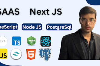 develop saas applications using next js, typescript and express js
