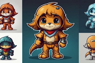 design a unique cartoon mascot logo