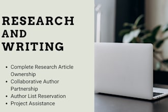 give you research and writing services of bioinformatics