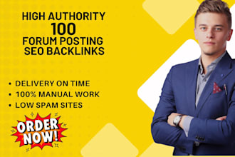 submit 100 forum posting do follow backlinks to  unique domain