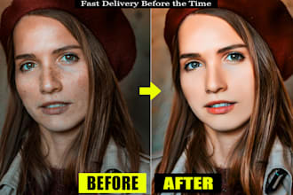 do natural skin retouching and photo editing in photoshop