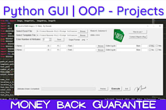 do python programming tasks and coding algorithms with gui
