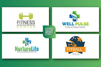do attractive minimal fitness  sports wellness medical and health logo