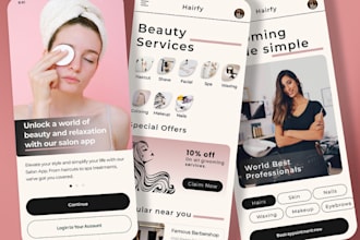 develop beauty and personal care booking app, haircut barbing, spa and salon app