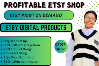 etsy print on demand store, etsy printful, printify store creation, etsy pod