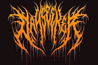 create black metal logo bands