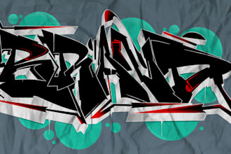 create graffiti design,logo for your brand or name