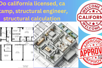 do california licensed, ca stamp, structural engineer, structural calculation