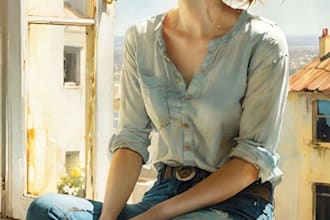 make a stunning digital oil painting portraits