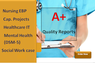 write quality nursing ebp, mental health, social work analysis, healthcare IT