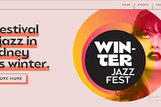 build event website, ticket sales website, and event management website