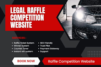 build competition and raffle website giveaway website event ticket website
